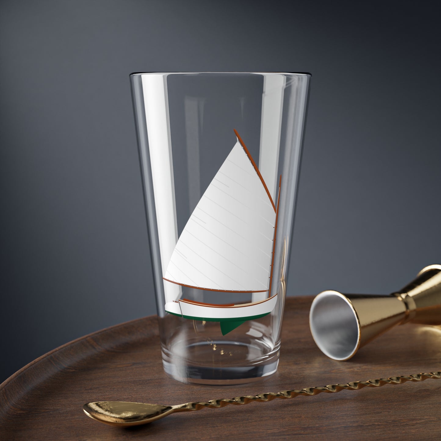 Catboat, Classic White, Pint Glass 16oz