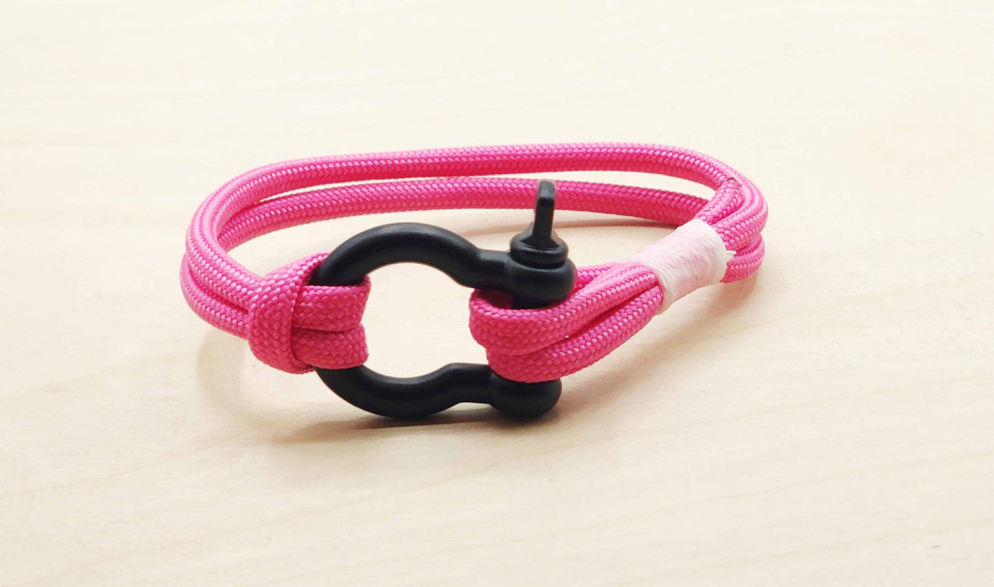 Hand Made Nautical Shackle Bracelet w/ Black Shackle