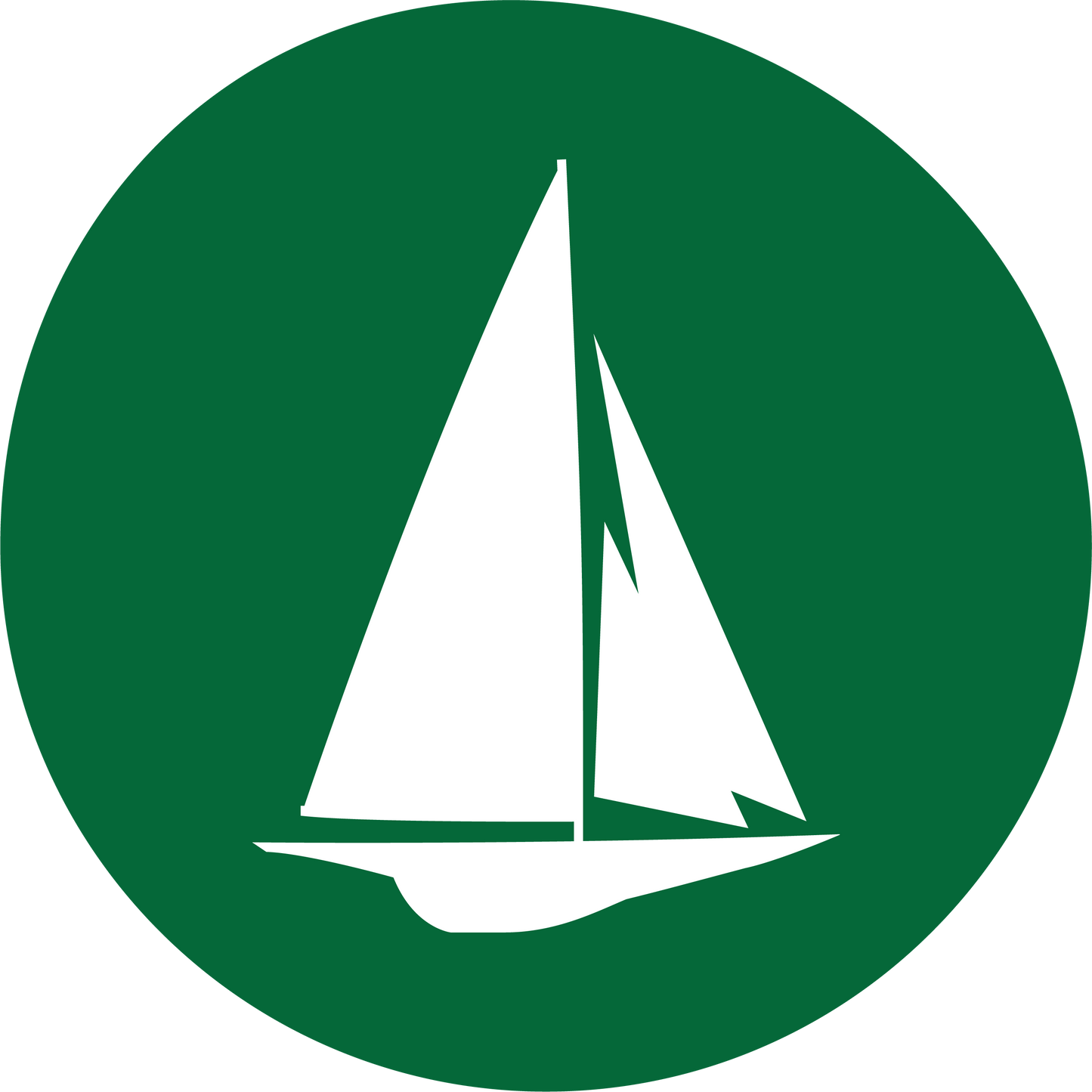 Metal Round Sailboat Ornament