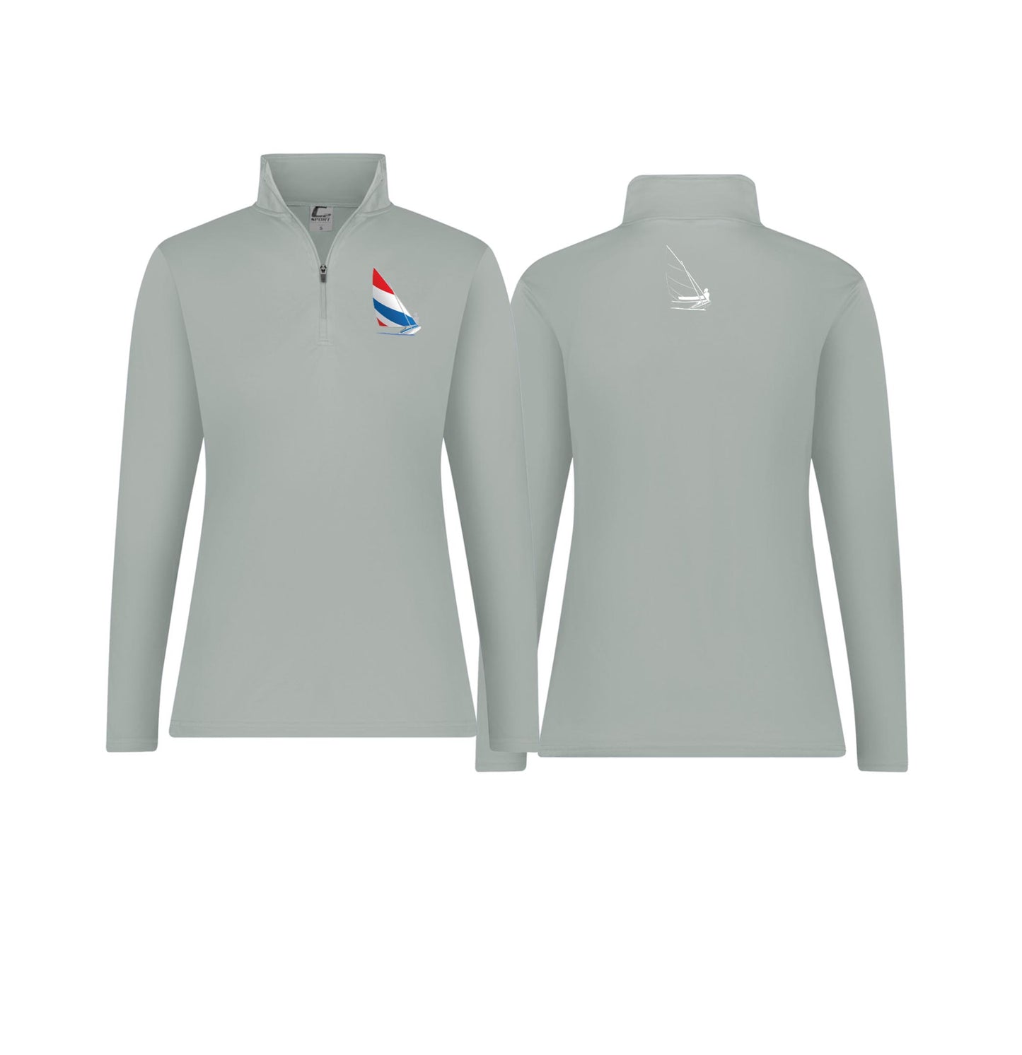 Red, White and Blue Sailing, Womens 1/4 Zip Pullover