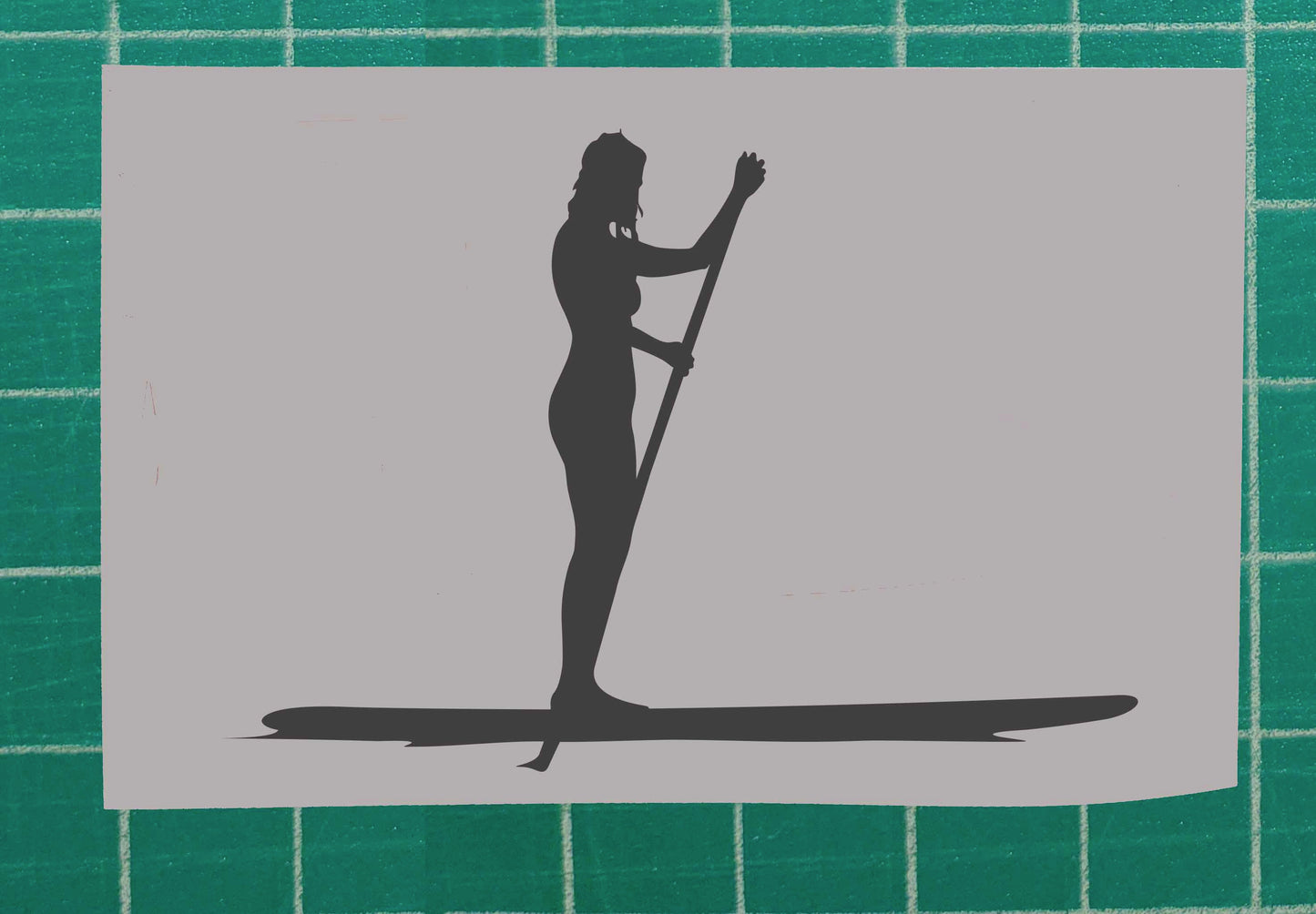 Woman Paddle boarding Vinyl Silhouette Sticker
