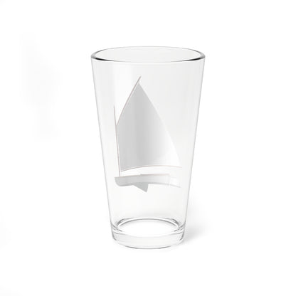 Catboat, Classic White, Pint Glass 16oz