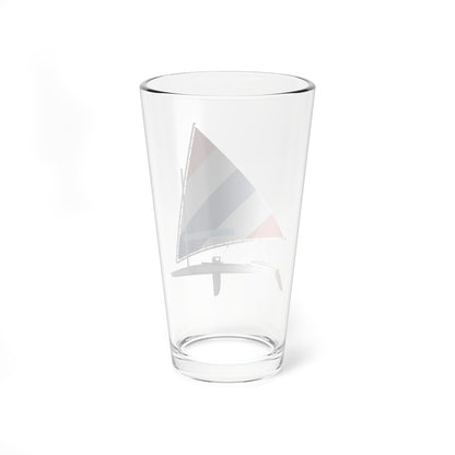 Red White and Blue Sail, Pint Glass, 16oz