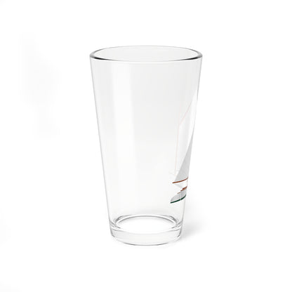 Catboat, Classic White, Pint Glass 16oz