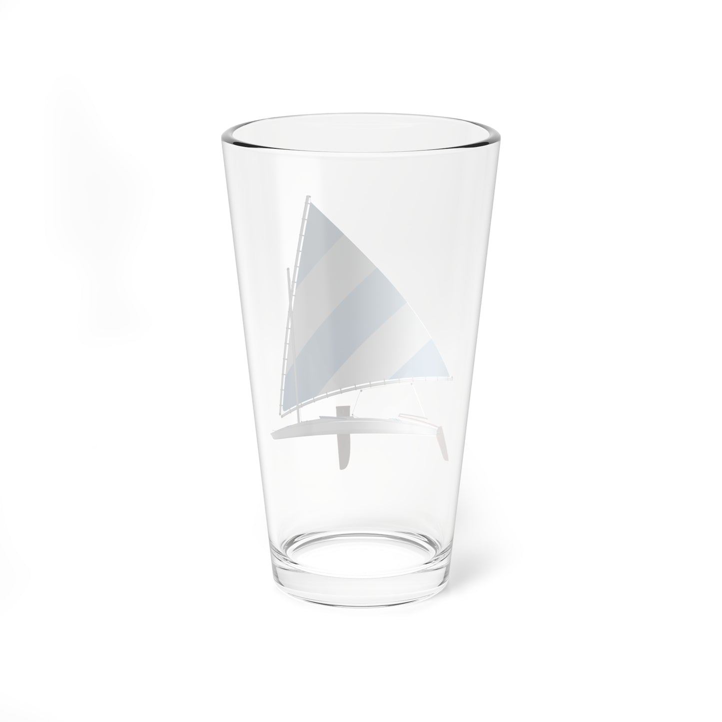 Blue and White Sail, Pint Glass, 16oz