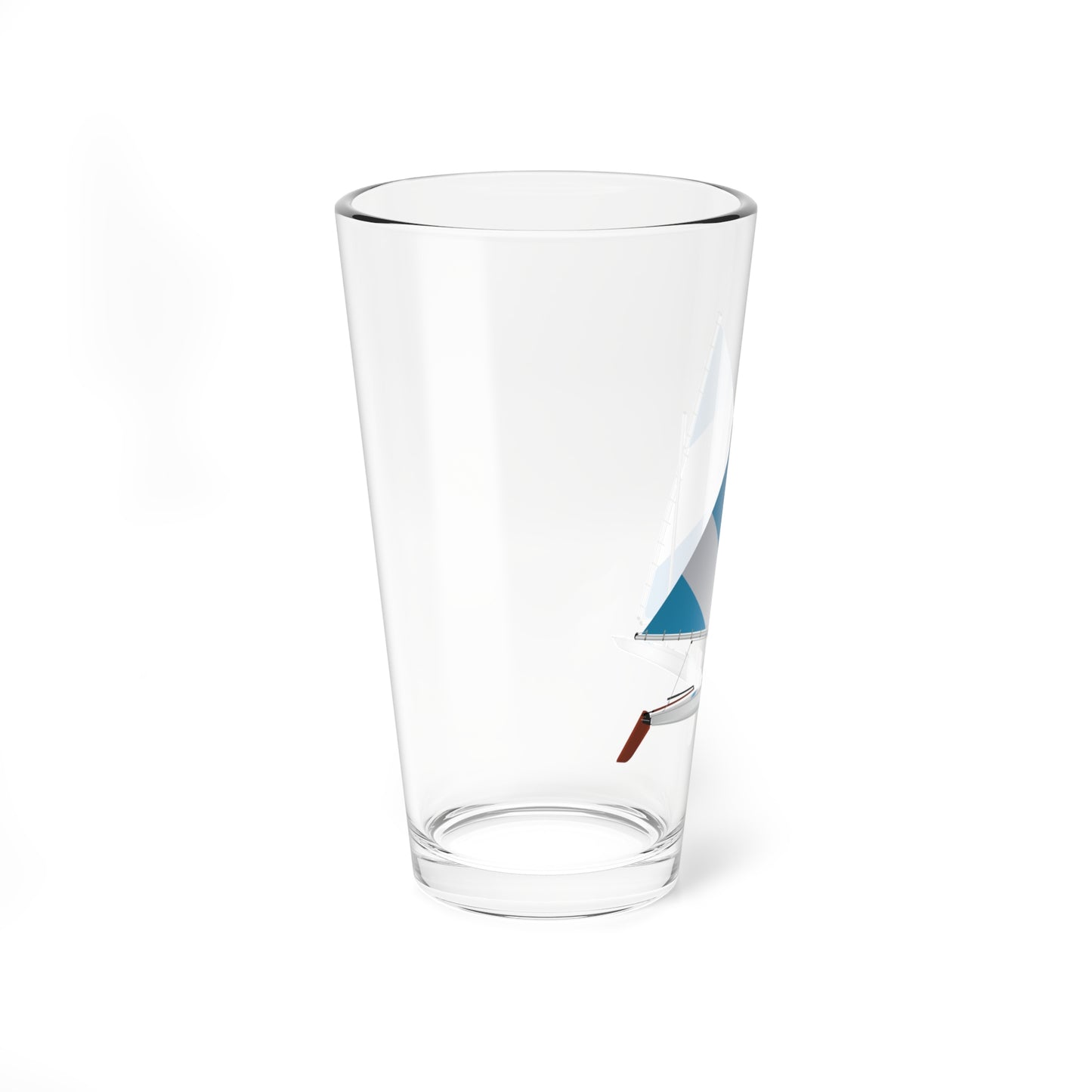 Blue and White Sail, Pint Glass, 16oz