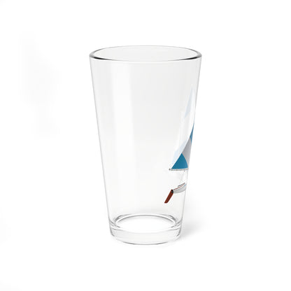 Blue and White Sail, Pint Glass, 16oz