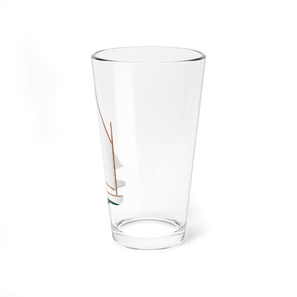 Catboat, Classic White, Pint Glass 16oz
