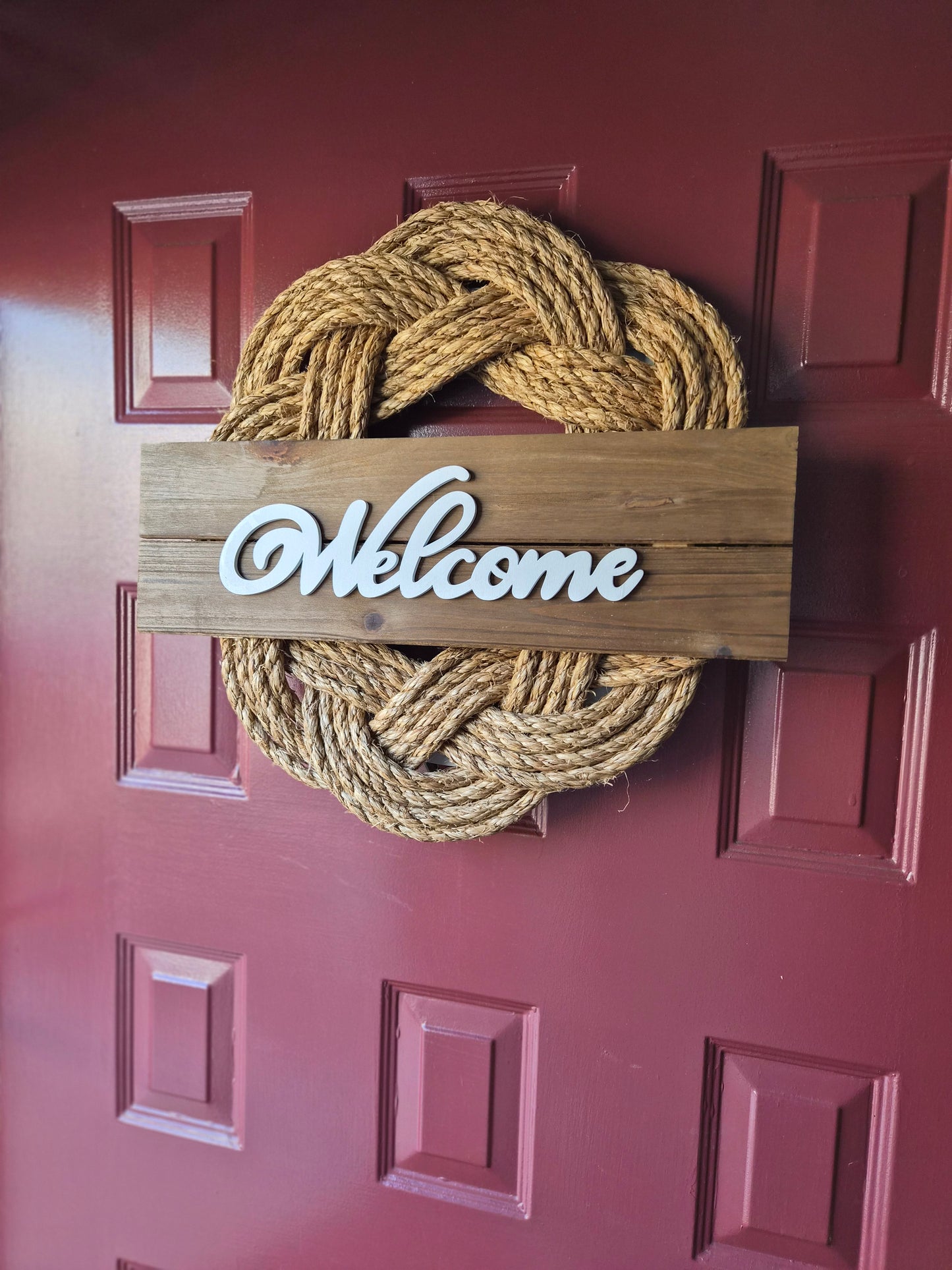 Rustic Welcome Turks Head Wreath