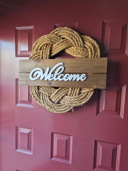 Rustic Welcome Turks Head Wreath