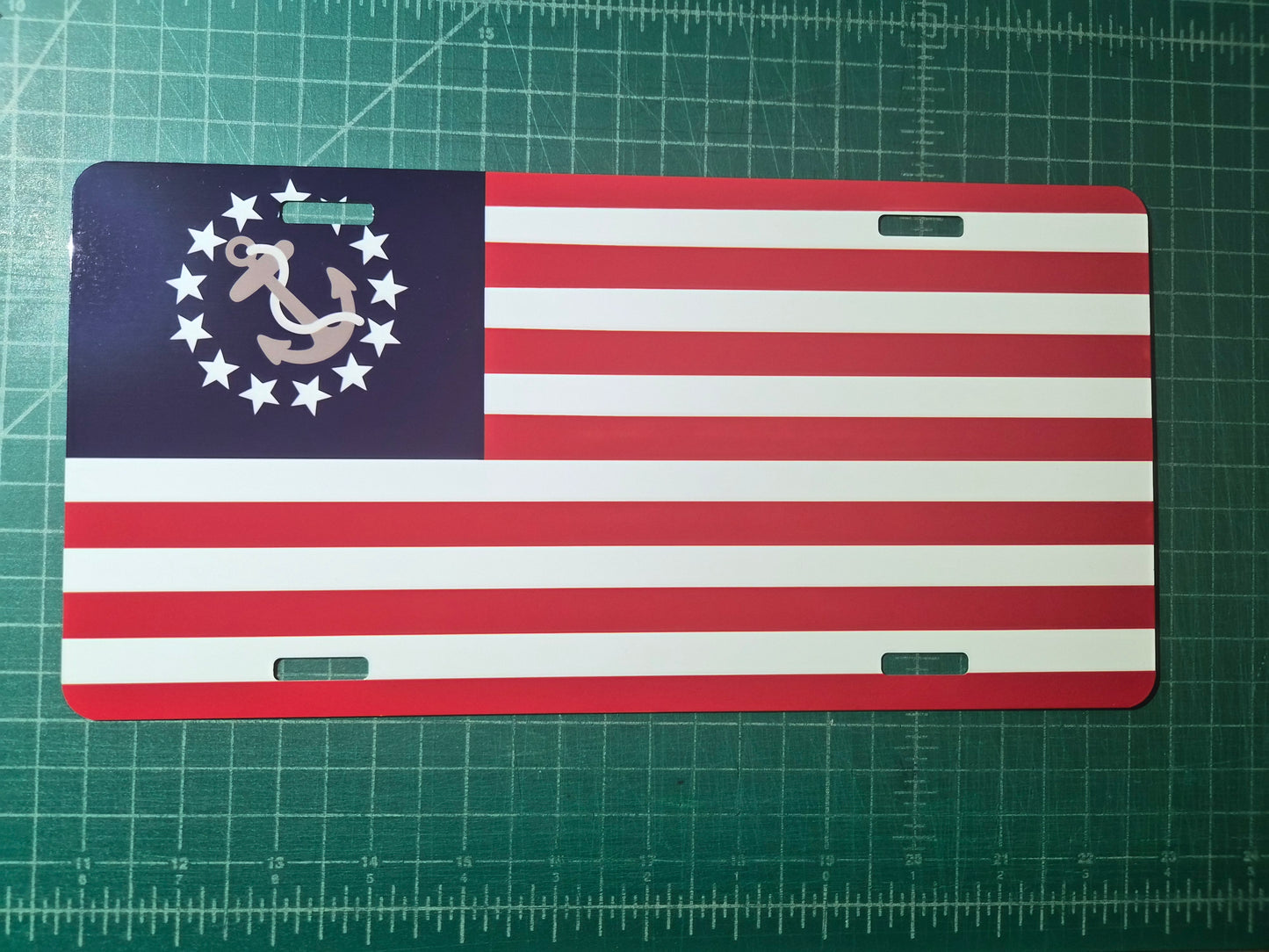 Nautical Ensign Flag Decorative License Plate