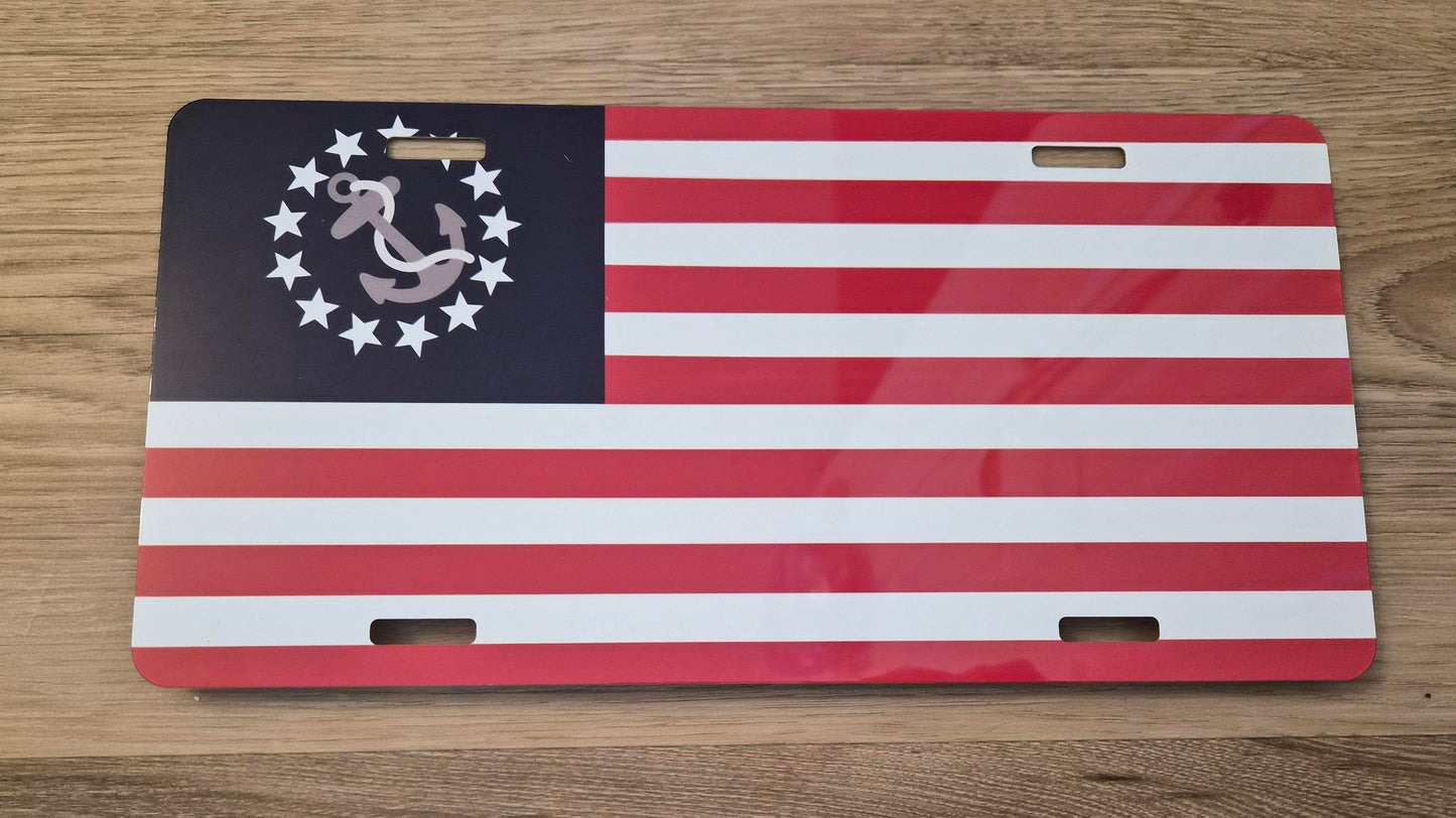 Nautical Ensign Flag Decorative License Plate