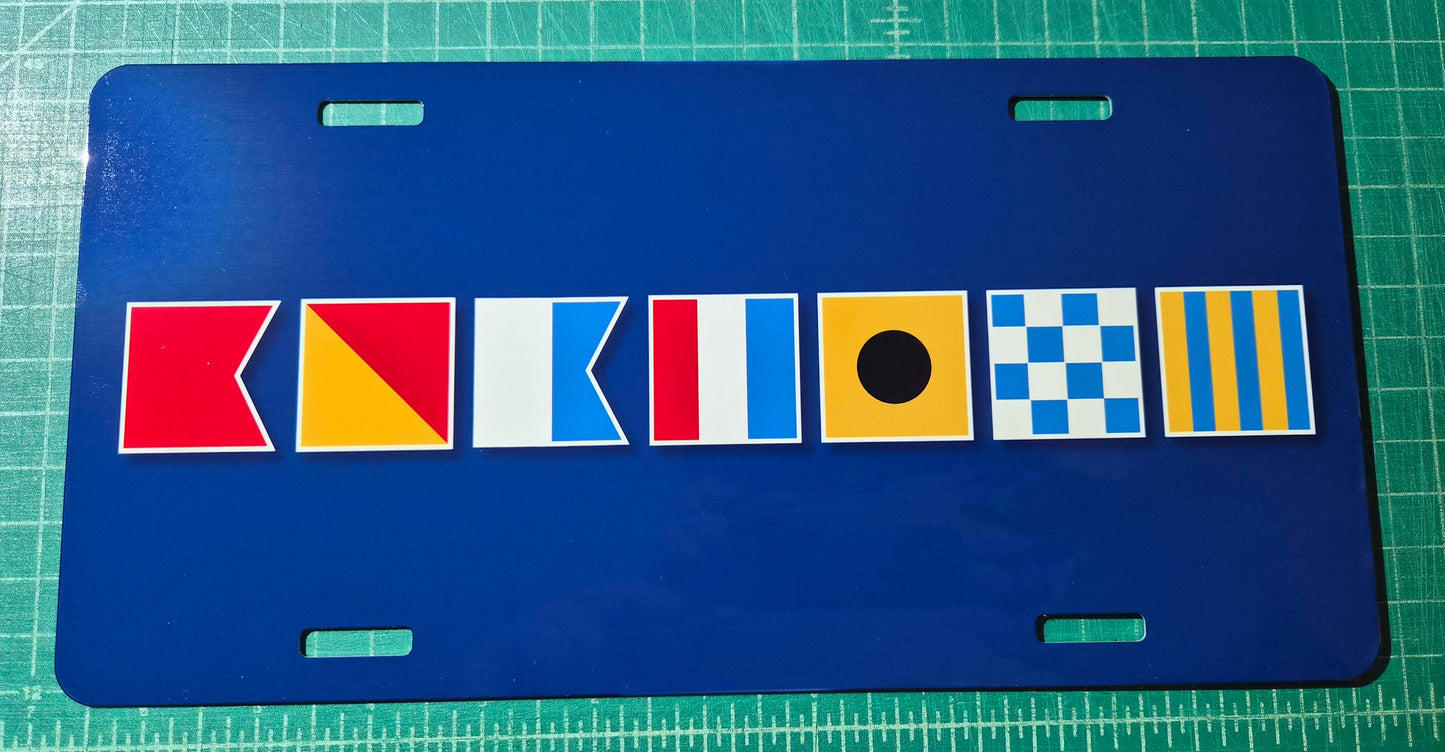 Custom Nautical Flag Decorative License Plate