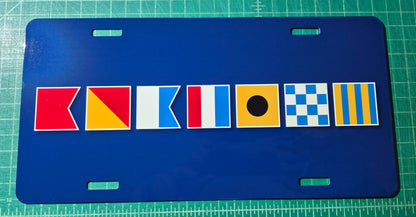 Custom Nautical Flag Decorative License Plate