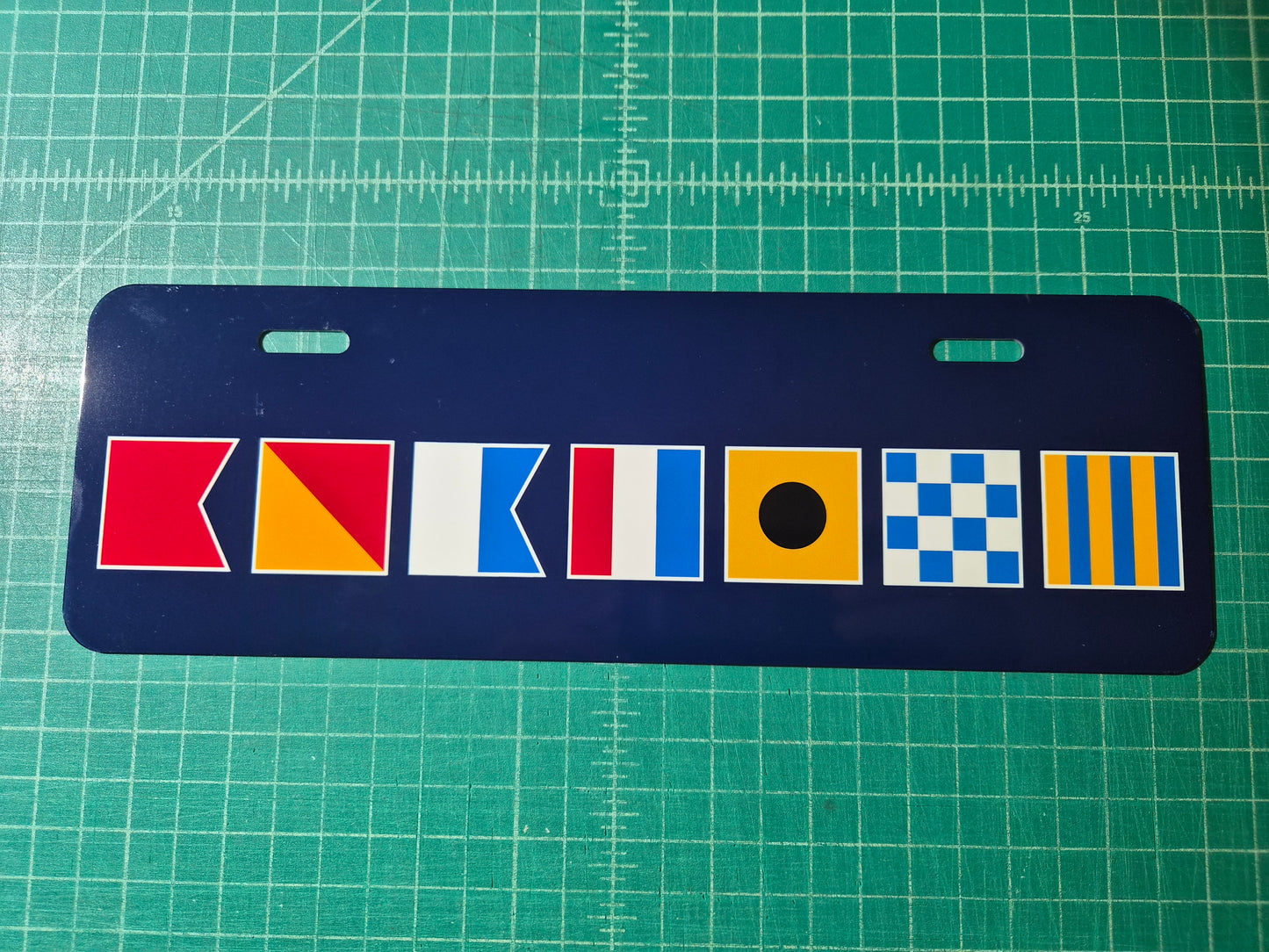 Custom Nautical Flag Decorative License Plate Topper
