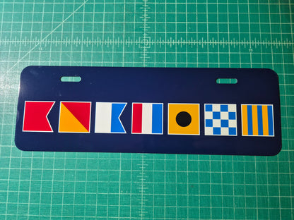 Custom Nautical Flag Decorative License Plate Topper