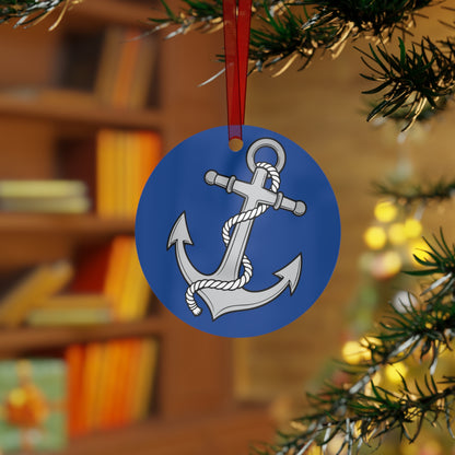 Metal Round Anchor Ornament