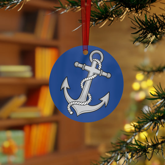 Metal Round Anchor Ornament