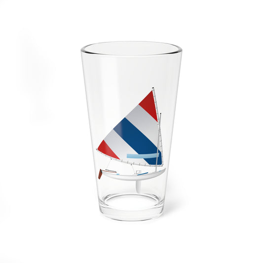 Red White and Blue Sail, Pint Glass, 16oz