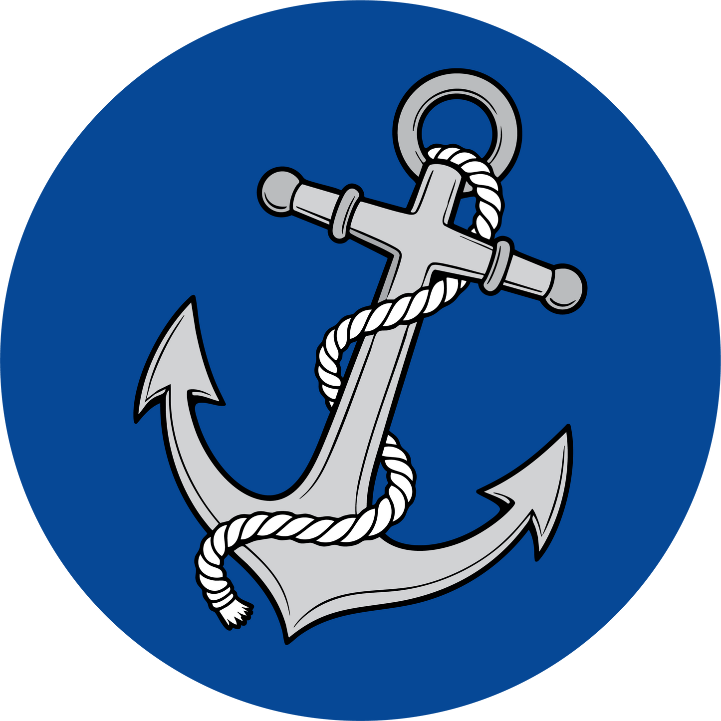 Metal Round Anchor Ornament