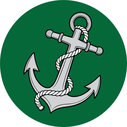 Metal Round Anchor Ornament