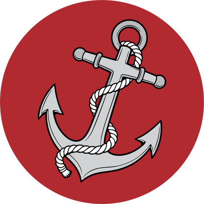 Metal Round Anchor Ornament
