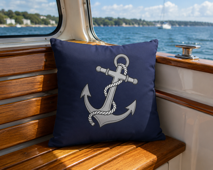 Small Anchor Square Pillow