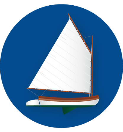 Metal Round Cat Boat Ornament