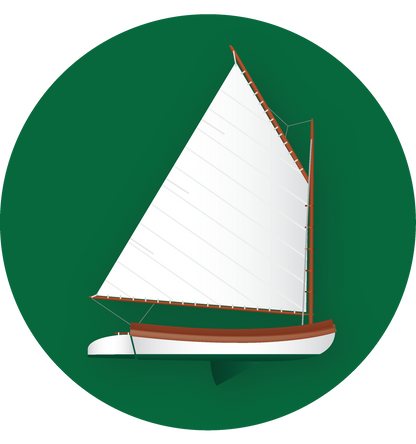 Metal Round Cat Boat Ornament