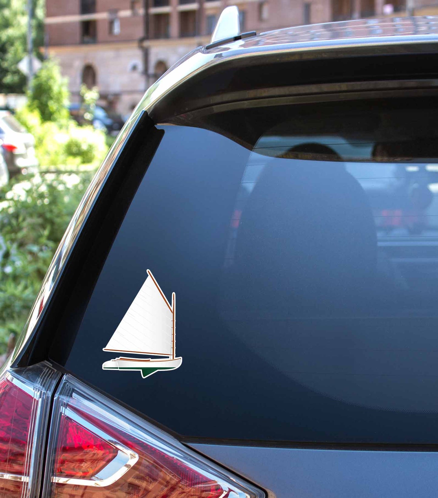 Cat Boat Vinyl window decal sticker