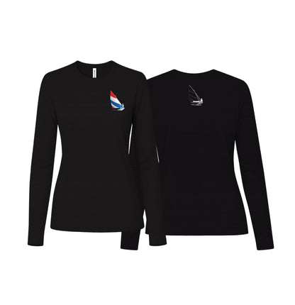 Red, White and Blue Sailing, Womens Jersey Long Sleeve Tee
