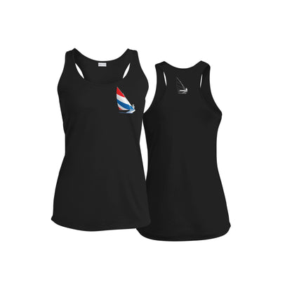Red, White and Blue Sailing Shirt,  Ladies Performance Racerback Tank