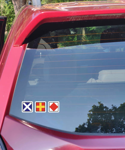 Custom Nautical Signal Flags, Individual stickers