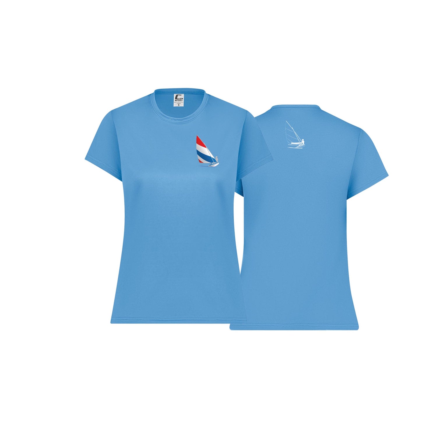 Red, White and Blue Women's Sailing Shirt! Performance Short Sleeve Tee