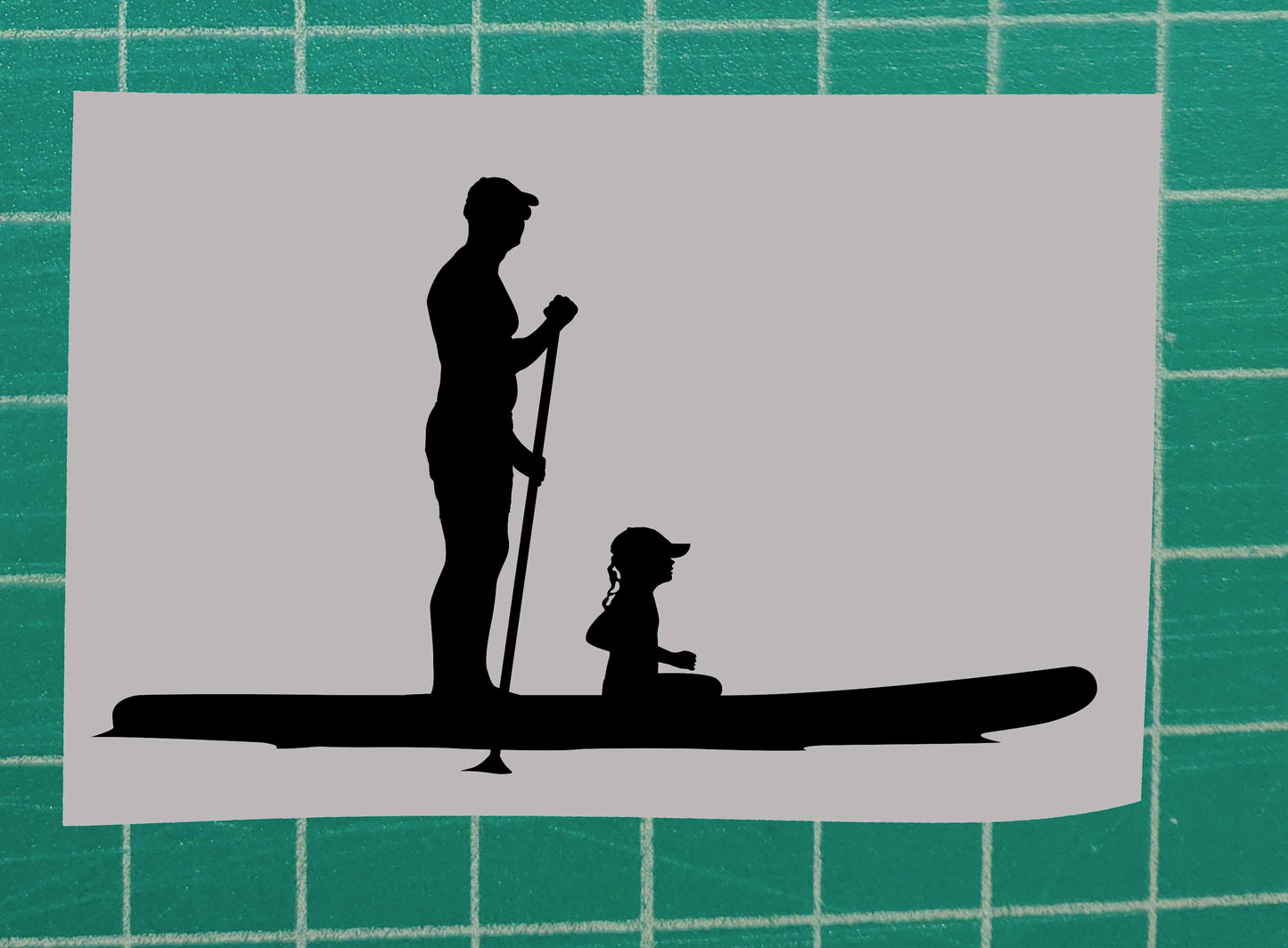 Father and Daughter Vinyl Silhouette sticker