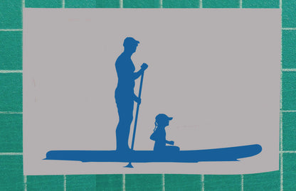 Father and Daughter Vinyl Silhouette sticker