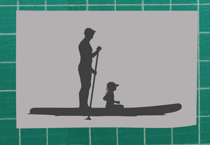 Father and Daughter Vinyl Silhouette sticker
