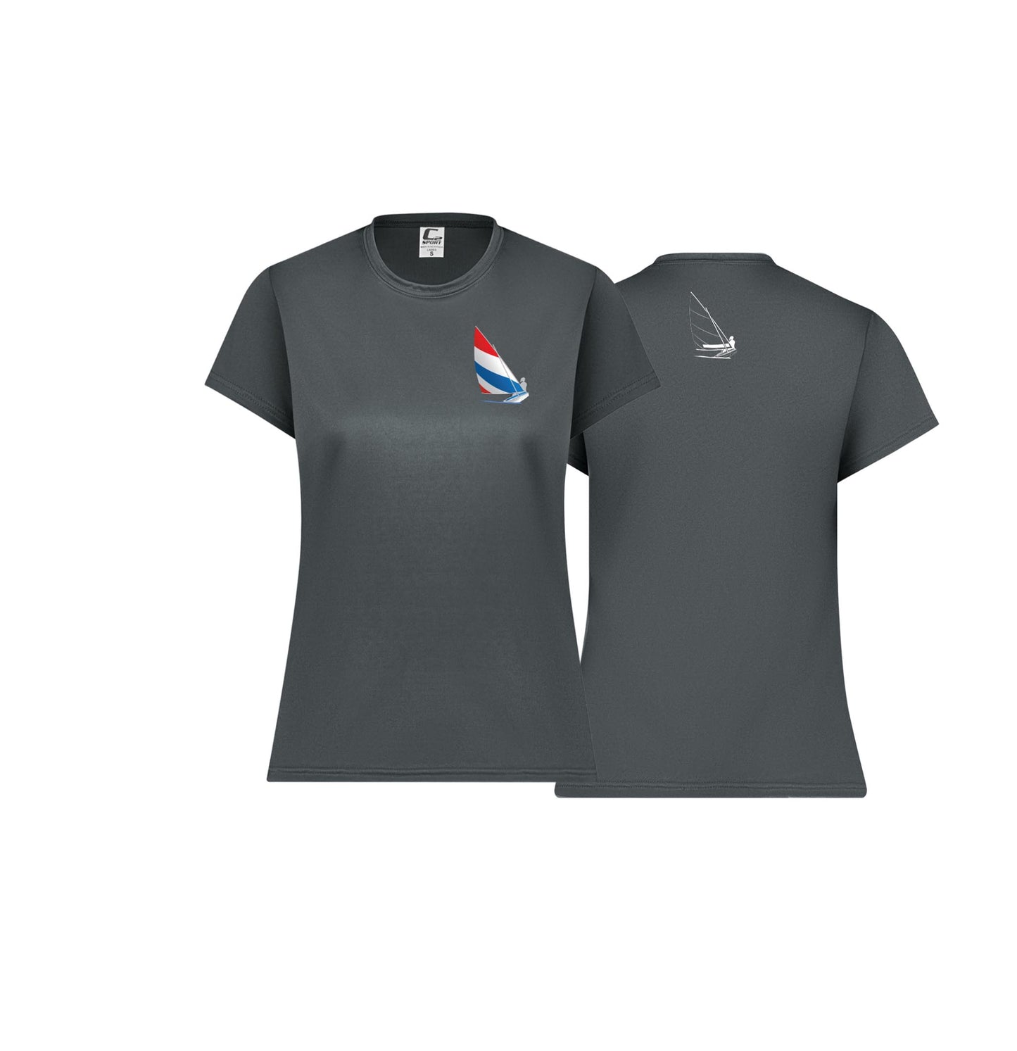 Red, White and Blue Women's Sailing Shirt! Performance Short Sleeve Tee