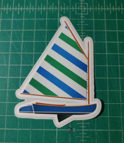 Cat Boat Vinyl window decal sticker