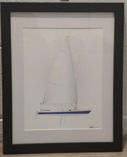 My Rendition of Laser Sailboat, Prints