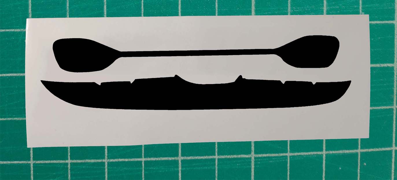 Vinyl car window kayak decal sticker