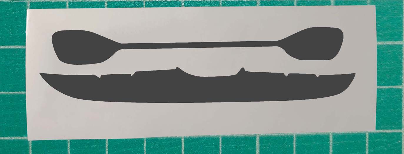 Vinyl car window kayak decal sticker