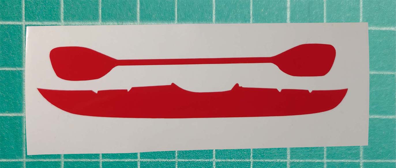 Vinyl car window kayak decal sticker