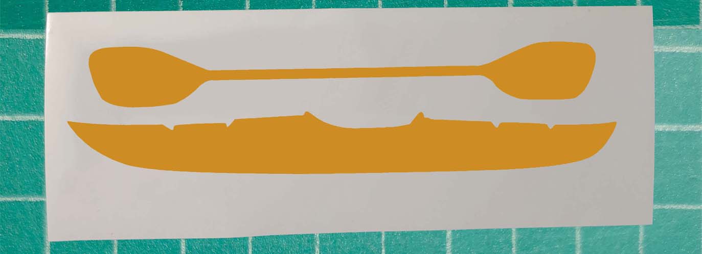 Vinyl car window kayak decal sticker