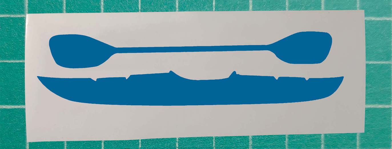 Vinyl car window kayak decal sticker