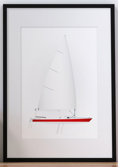 My Rendition of Laser Sailboat, Prints
