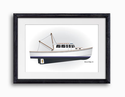 Classic New England Lobster Boat Print