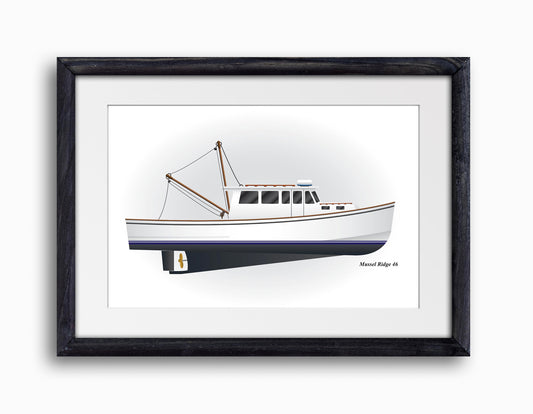 Classic New England Lobster Boat Print