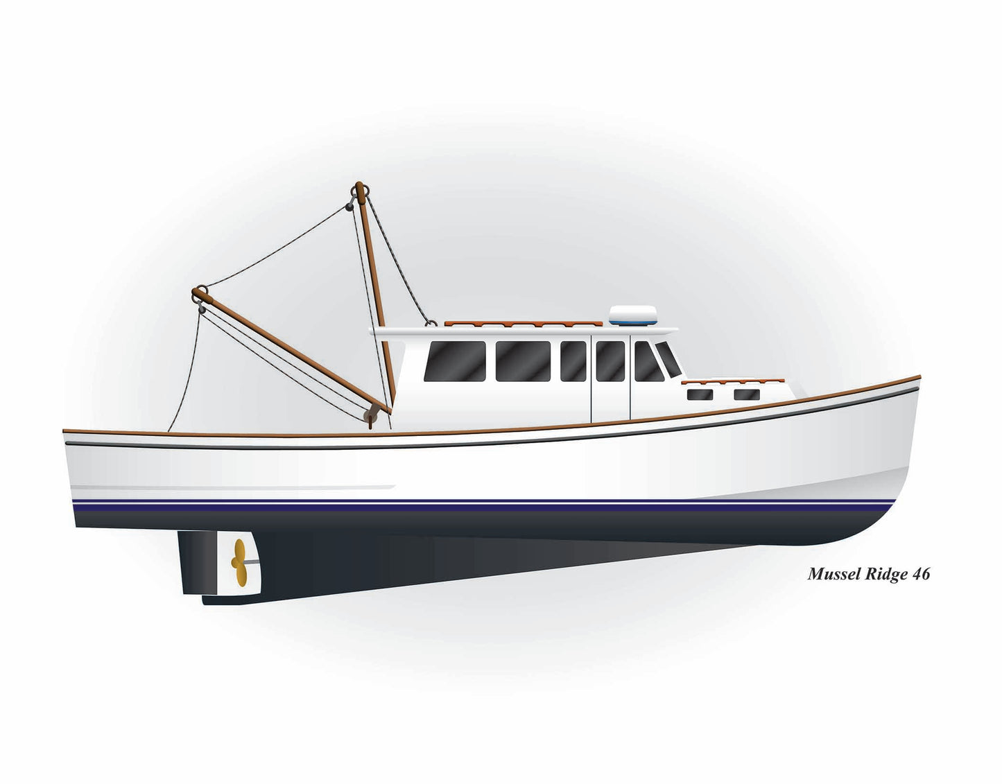 Classic New England Lobster Boat Print
