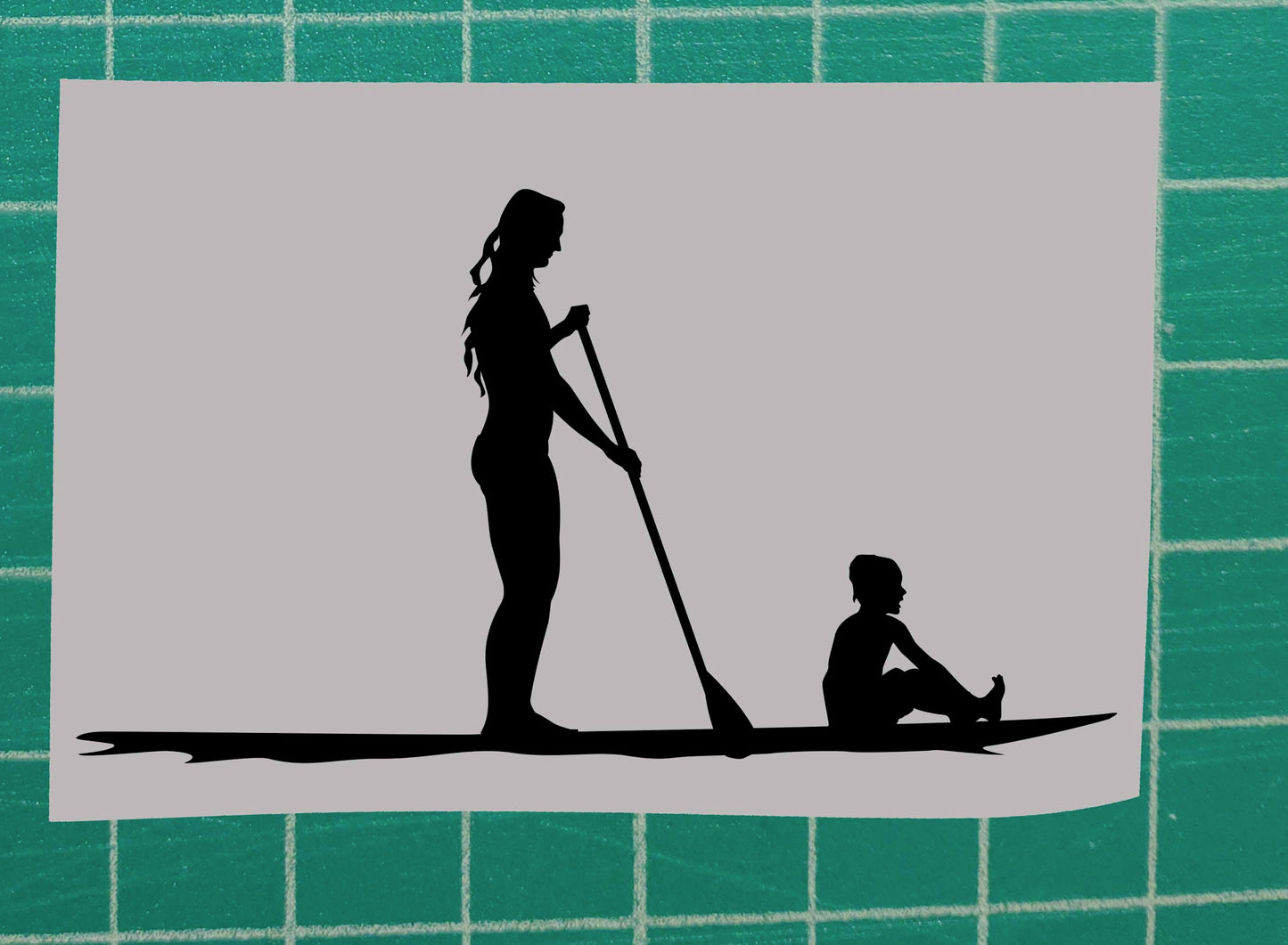 Mother and Son Vinyl Silhouette sticker